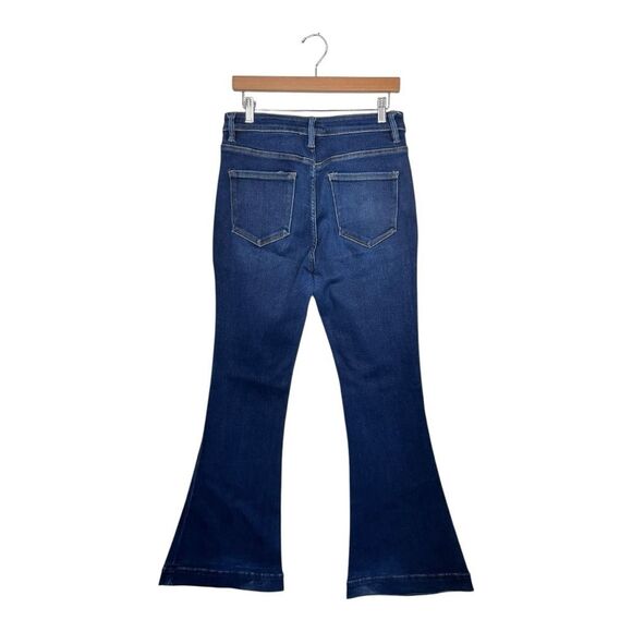 VERVET | T5276 Stretch Flare Bell Bottom High Rise Denim Jeans 30 - Picture 2 of 8